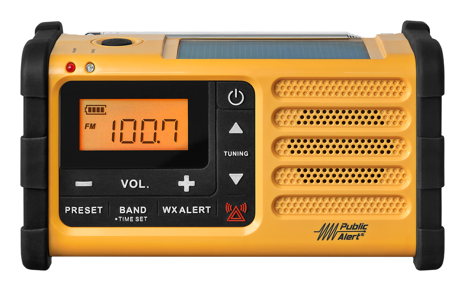 Radio d'urgence AM / FM / Alerte météo solaire et manivelle MMR-88