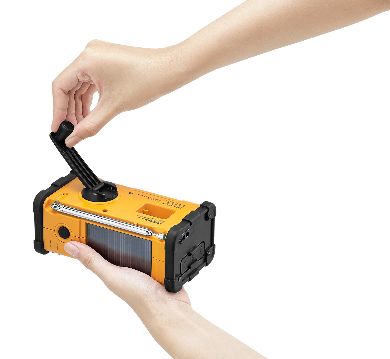 Radio d'urgence AM / FM / Alerte météo solaire et manivelle MMR-88